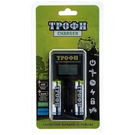 Зарядное устройство Трофи TR-803 для 2xAA/2xAAA LCD скоростное + 2шт. AA 2500mAh