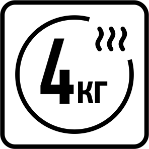 Максимальная загрузка белья для сушки