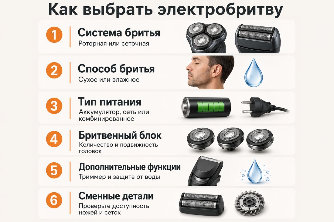 Чек-лист выбора электробритвы