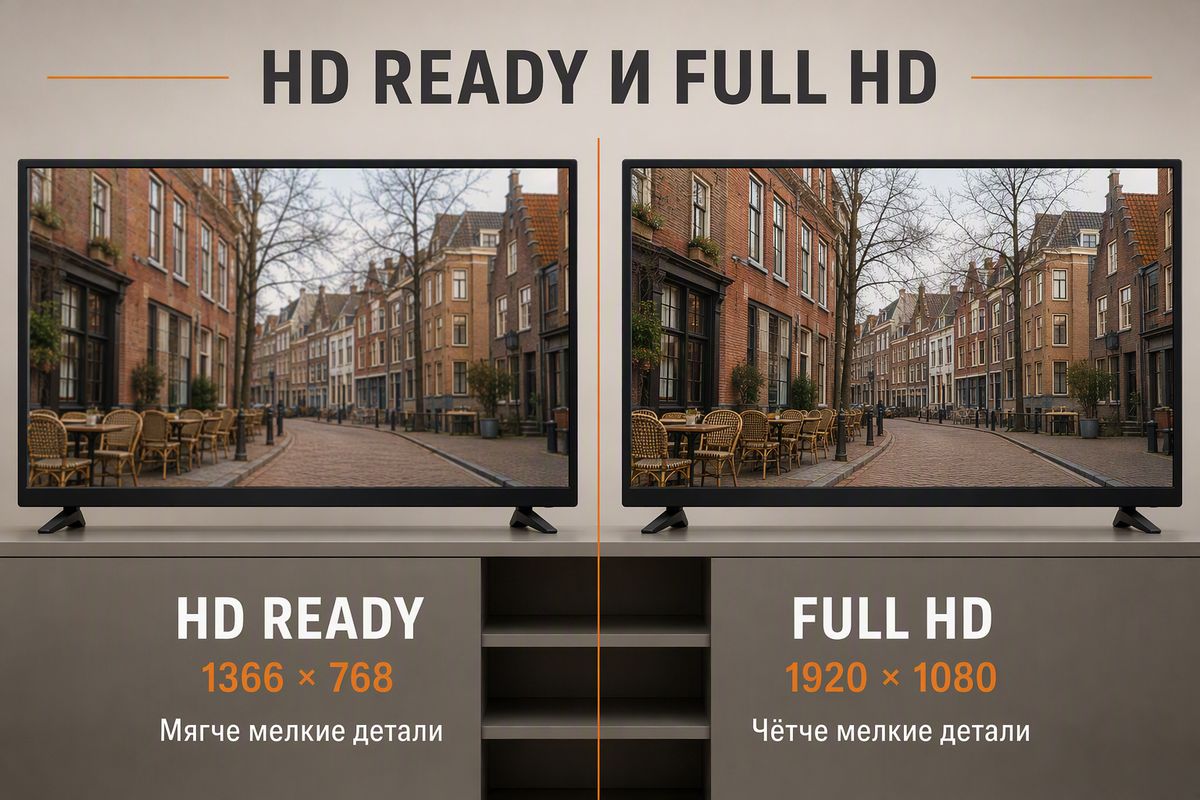 HD Ready и Full HD на диагонали 32 дюйма