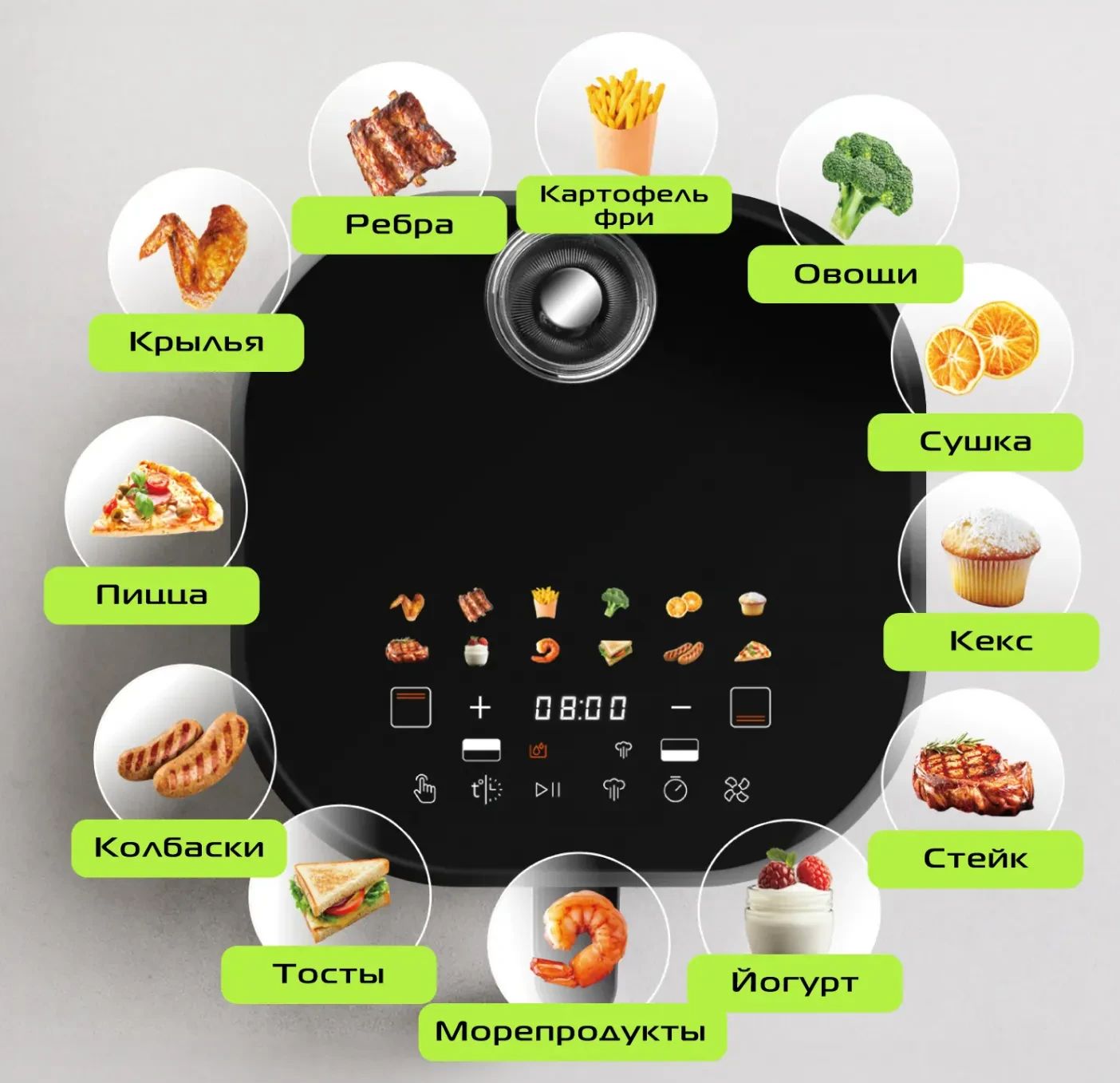 Программы аэрогриля RED SOLUTION PURE STEAM WS270