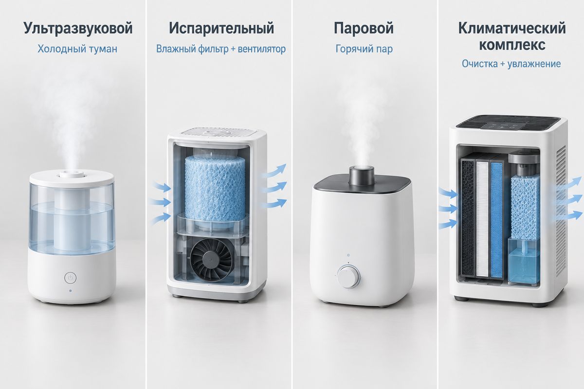 Ультразвуковой, испарительный, паровой и климатический комплекс