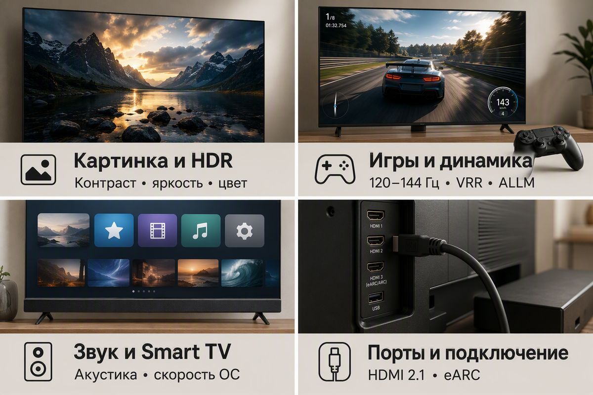 По каким параметрам выбирали телевизоры