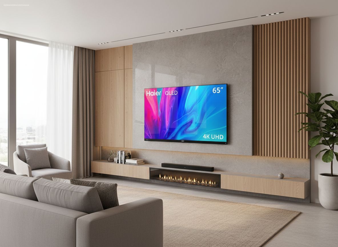 Телевизор Haier на стене