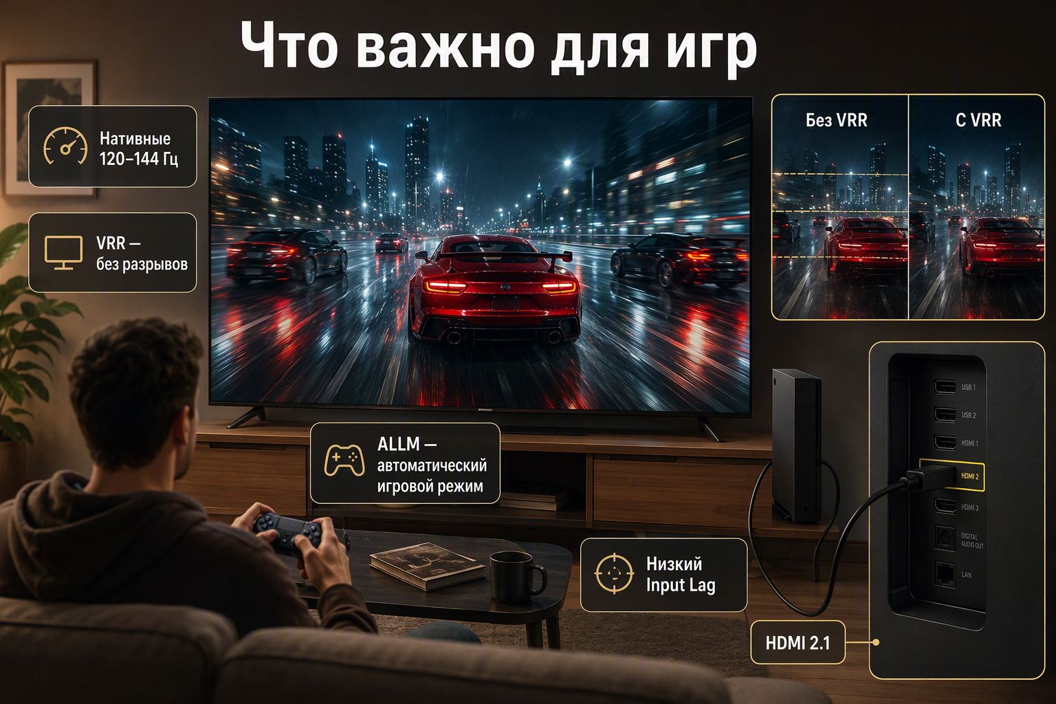Что нужно телевизору для игр