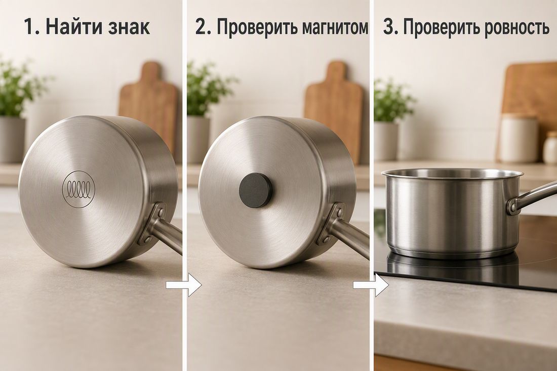 Проверка посуды для индукции за 5 секунд