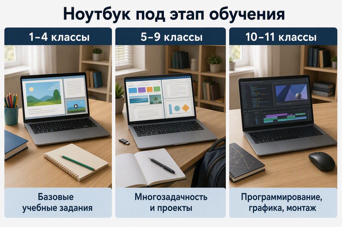 Ноутбук для разных этапов обучения