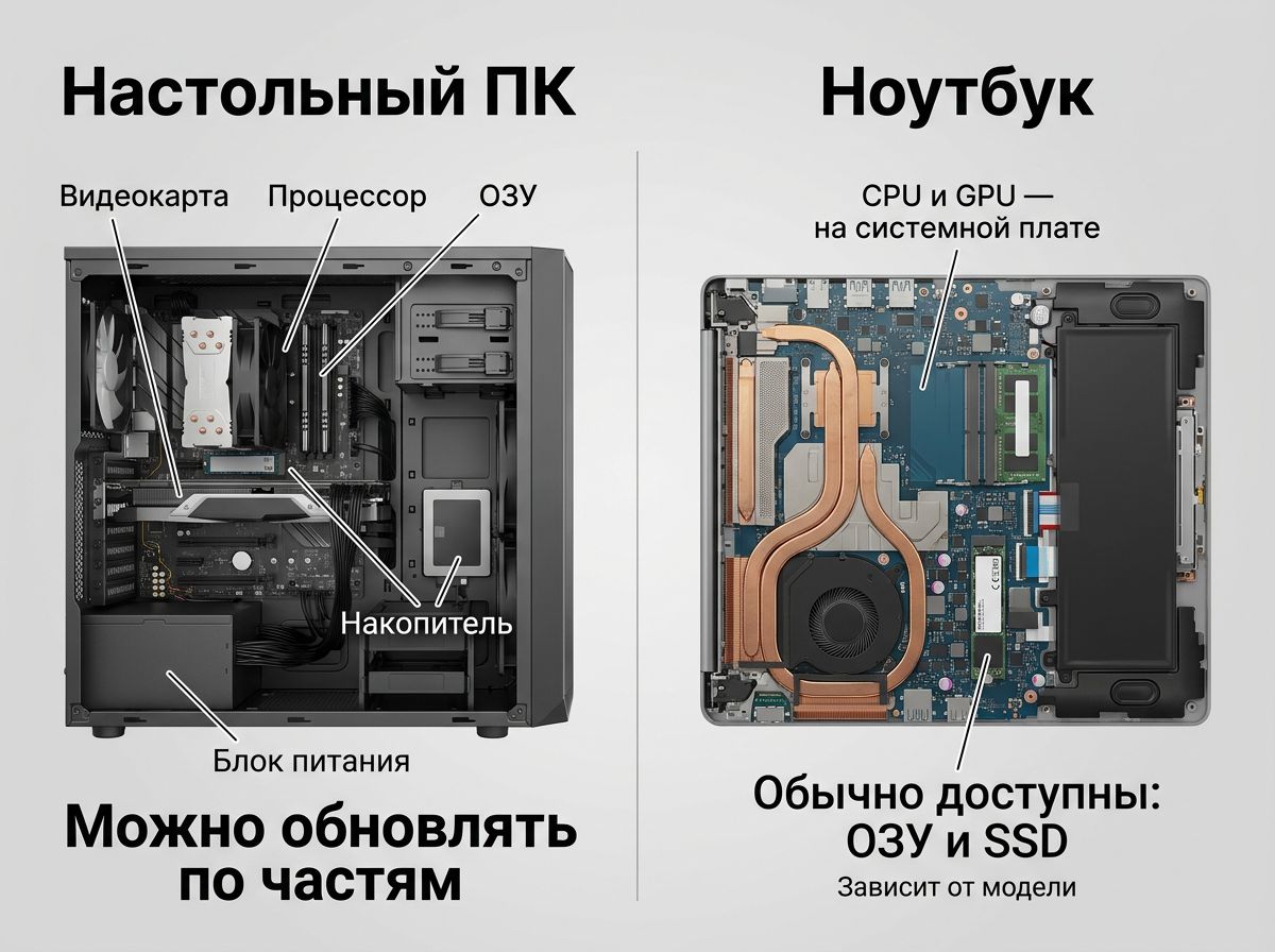 Апгрейд настольного ПК и ноутбука