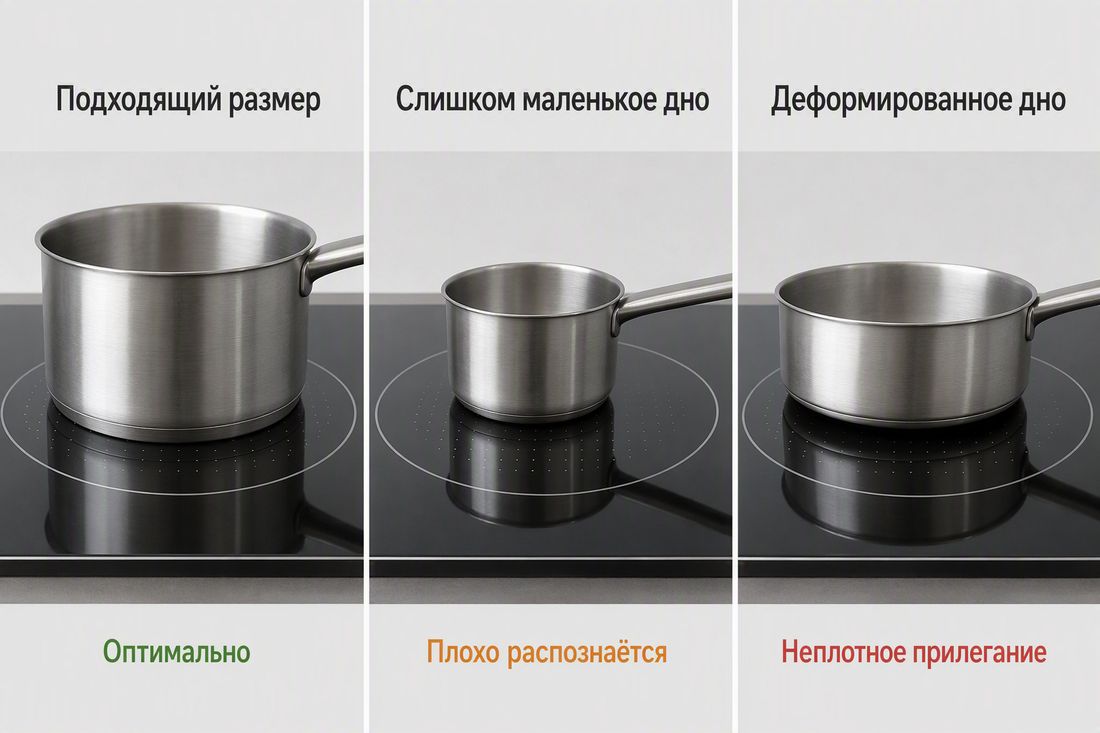 Правильный диаметр и ровность дна