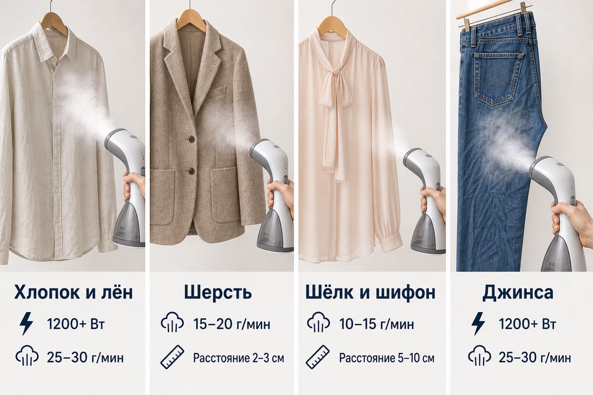 Как отпаривать разные ткани