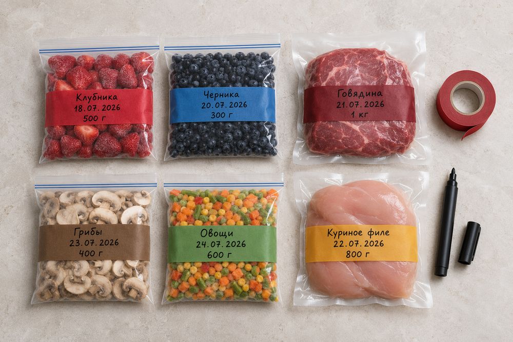 Правильная упаковка замороженных продуктов
