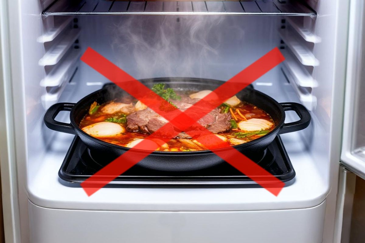 Горячее в холодильнике одна из ошибок