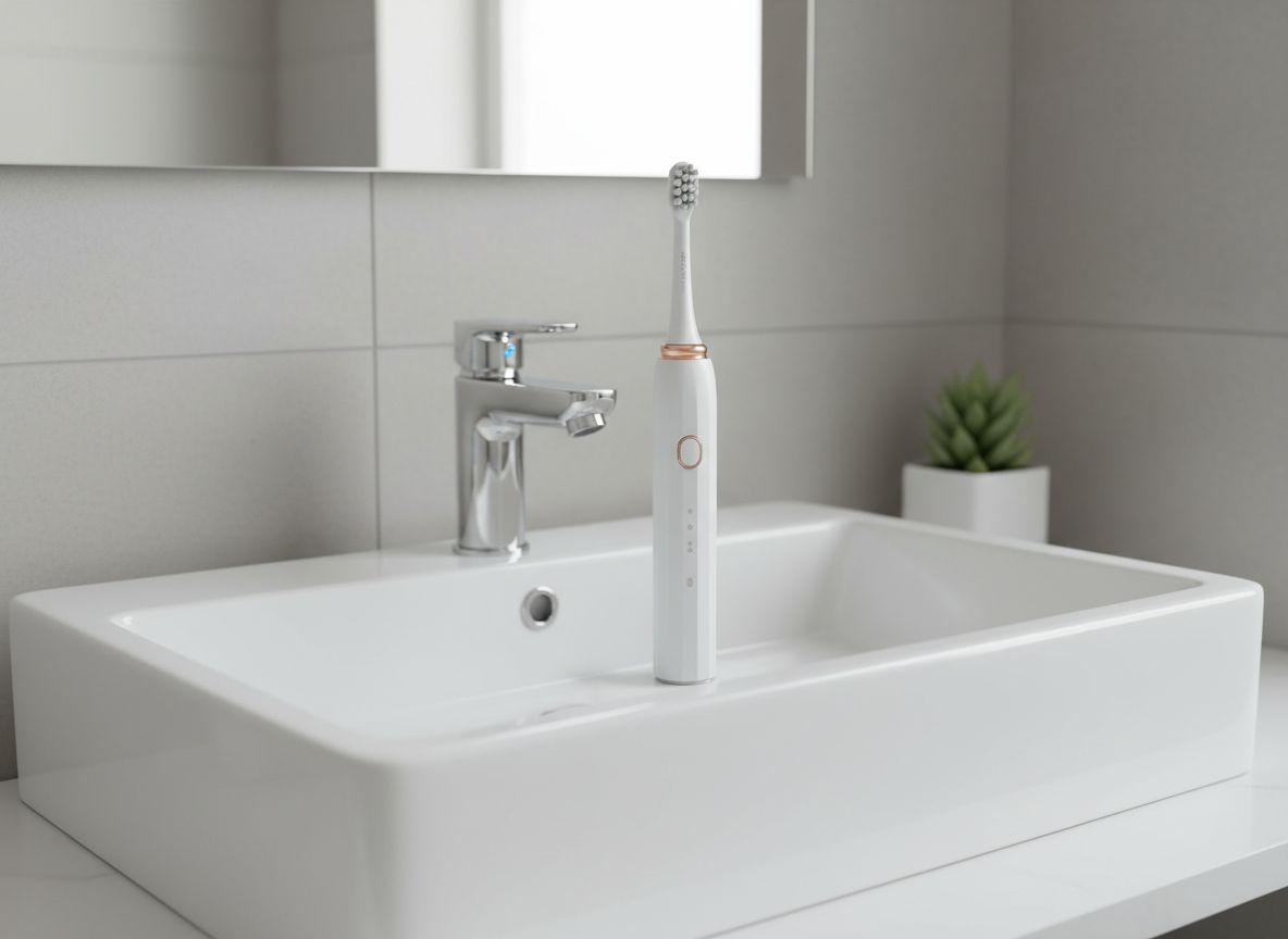 Умная зубная щетка в ванной