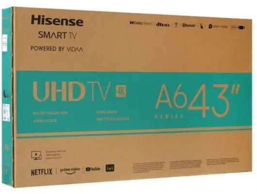 4K (Ultra HD) Smart телевизор HISENSE 43A6K