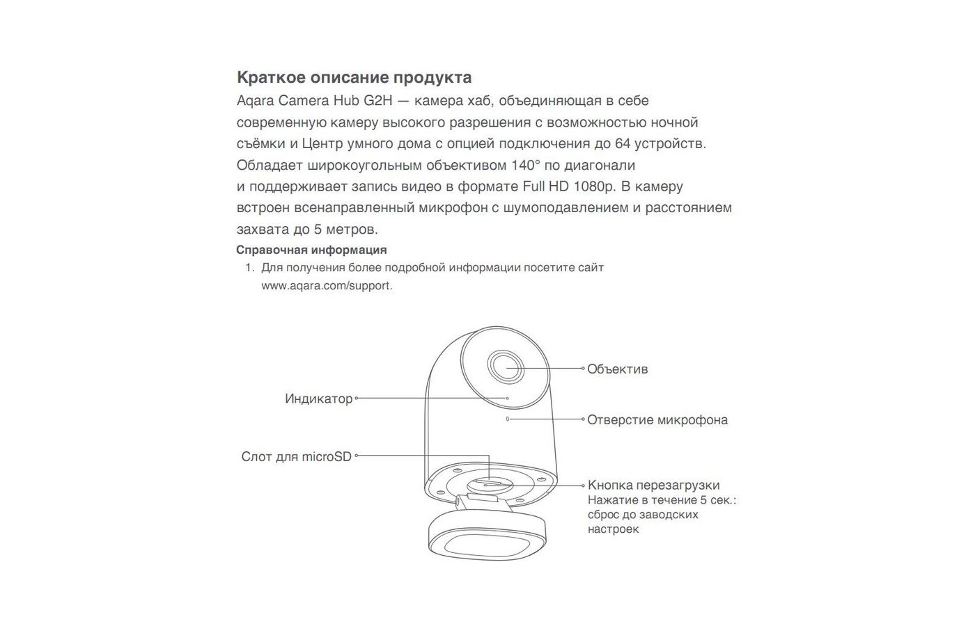 IP камера AQARA Camera Hub G2H - купить в интернет-магазине RBT.ru. Цены,  отзывы, характеристики и доставка в Челябинске