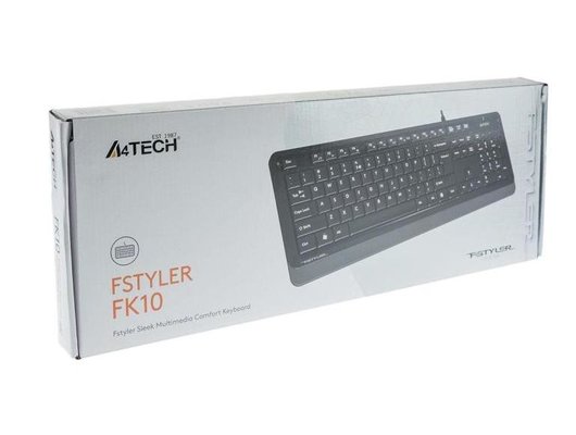 Клавиатура проводная A4Tech Fstyler FK10 черный/серый (FK10 GREY)