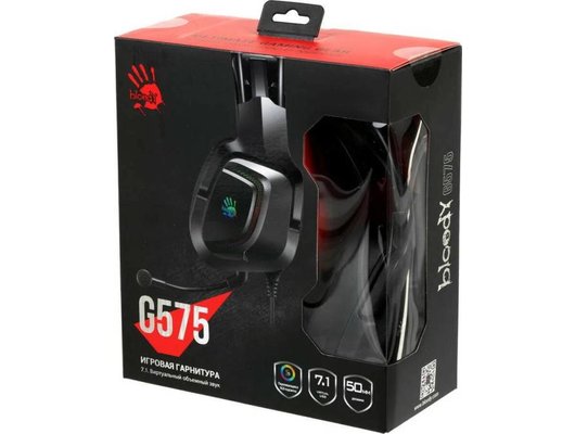 Игровые наушники проводные A4Tech Bloody G575 черный (G575 USB/ BLACK)