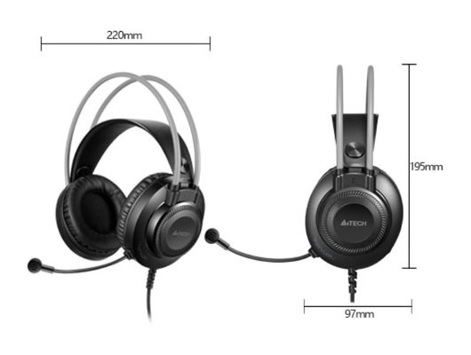 Наушники с микрофоном проводные A4Tech Fstyler FH200U серый (FH200U GREY)
