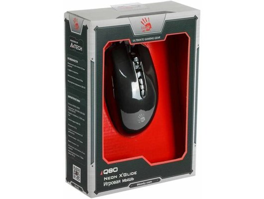 Мышь проводная игровая A4Tech Bloody Q80 черный