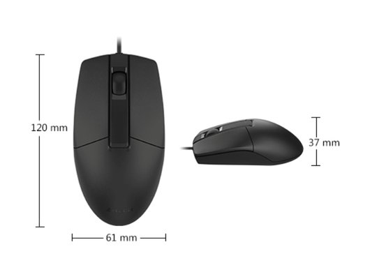 Мышь проводная A4Tech OP-330 черный (OP-330 BLACK)