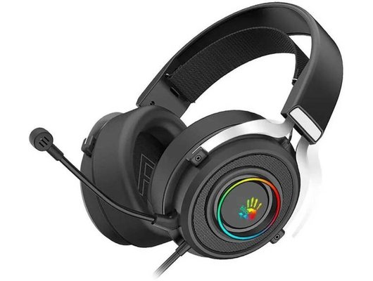 Игровые наушники проводные A4Tech Bloody G535 черный/серебристый (G535 (BLACK+SILVER) USB)