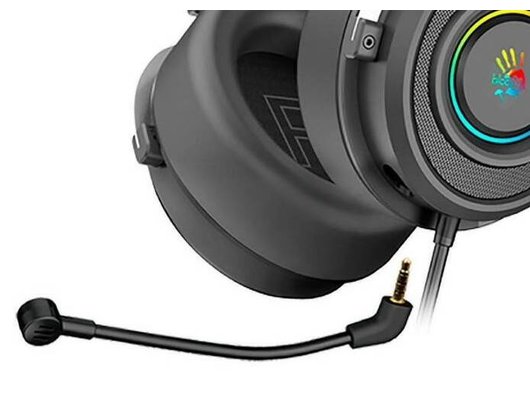 Игровые наушники проводные A4Tech Bloody G535 черный/серебристый (G535 (BLACK+SILVER) USB)