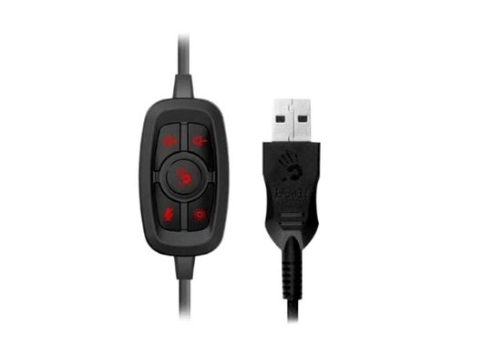 Игровые наушники проводные A4Tech Bloody G535 черный/серебристый (G535 (BLACK+SILVER) USB)
