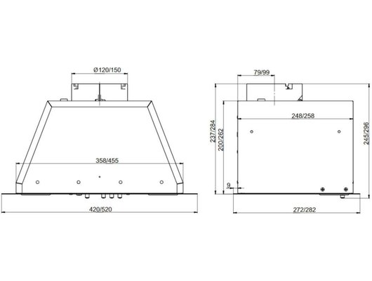 Вытяжка ELIKOR Врезной блок BOX 52П-700 черный