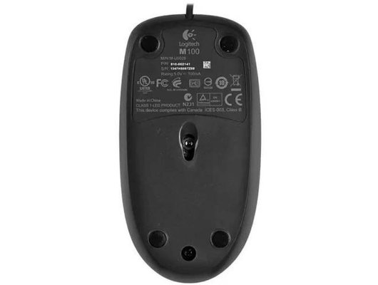 Мышь проводная Logitech M100 Dark