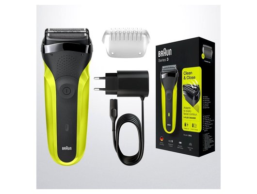 Сеточная бритва BRAUN S3 300s Black/Volt Green (ПИ)