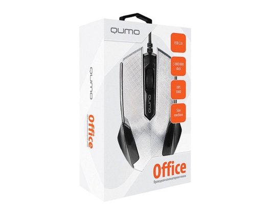 Мышь проводная Qumo Office M14 White