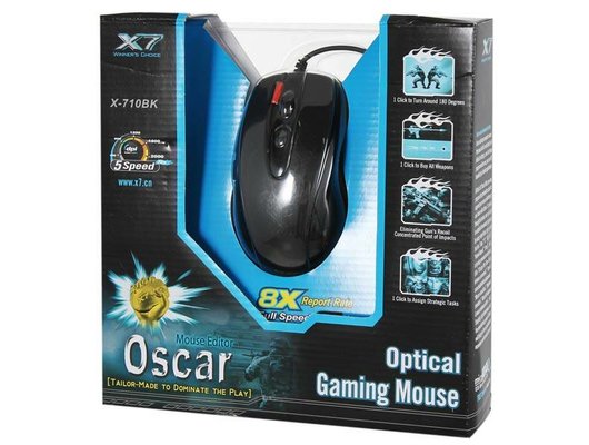Мышь проводная игровая A4Tech X-710BK черный