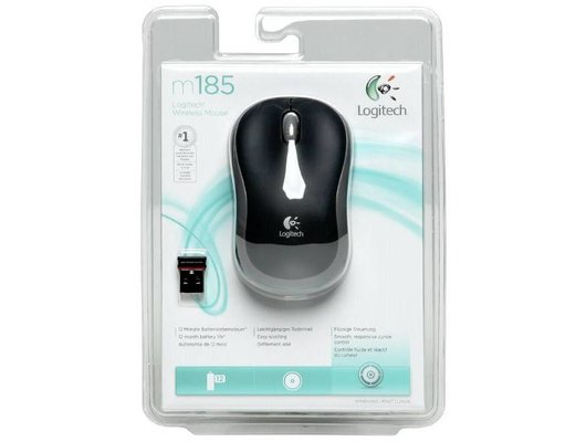 Мышь беспроводная Logitech M185 Grey