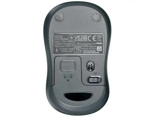 Мышь беспроводная Logitech M220 SILENT CHARCOAL