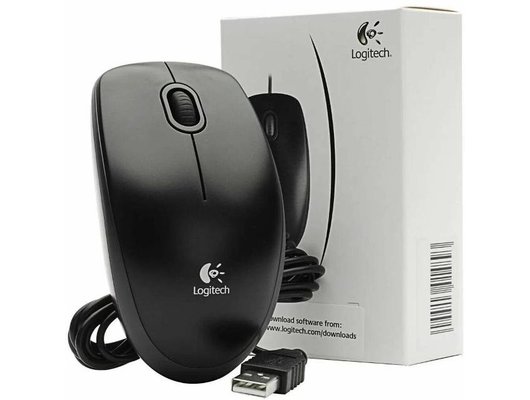 Мышь проводная Logitech B100 Black