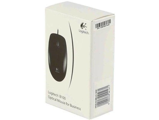 Мышь проводная Logitech B100 Black