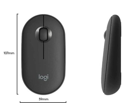 Мышь беспроводная Logitech M350 Pebble GRAPHITE