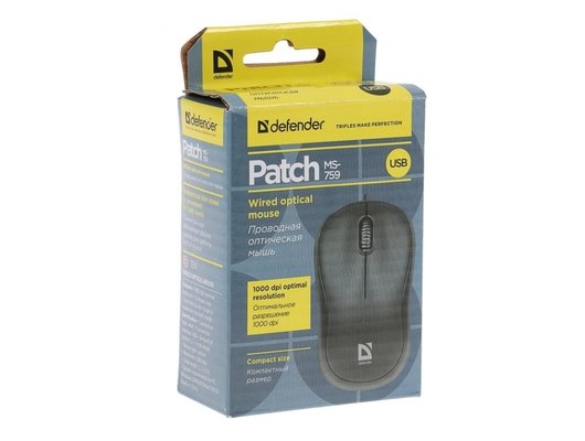 Мышь проводная Defender Patch MS-759 черная
