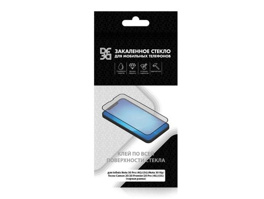 Стекло DF для Tecno Camon 20/20 Pro (4G)/(5G)/Infinix Note 30 Pro (4G)/(5G) inColor-14 (black)