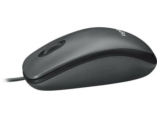 Мышь проводная Logitech M90 черно-серый