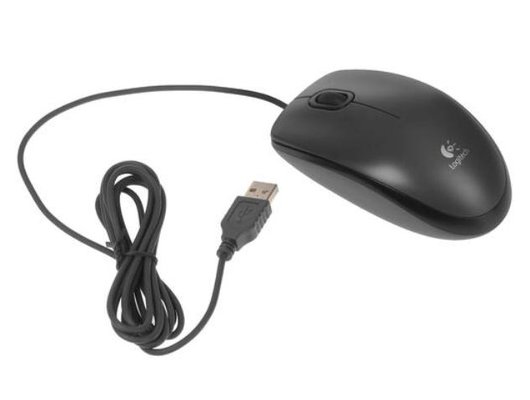 Мышь проводная Logitech M90 черно-серый