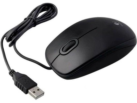 Мышь проводная Logitech M90 черно-серый
