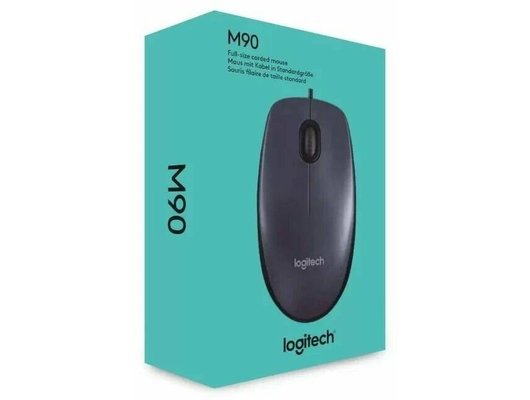 Мышь проводная Logitech M90 черно-серый