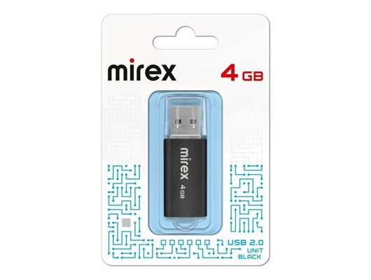 USB Флеш Mirex 4Gb UNIT BLACK (13600-FMUUND04)
