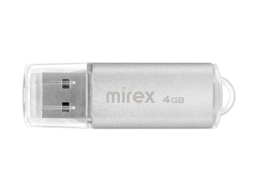 USB Флеш Mirex 4Gb UNIT SILVER (13600-FMUUSI04)