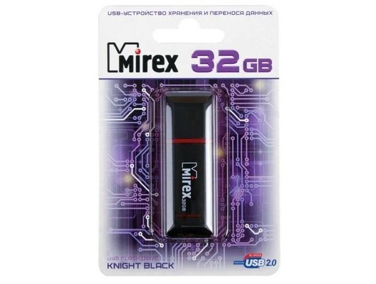USB Флеш Mirex 32Gb KNIGHT BLACK (13600-FMUKNT32)