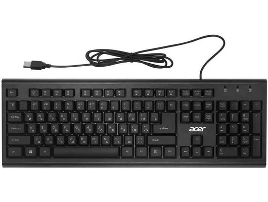 Клавиатура проводная Acer OKW120 черный (ZL.KBDEE.006)