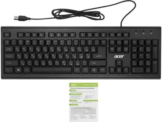 Клавиатура проводная Acer OKW120 черный (ZL.KBDEE.006)