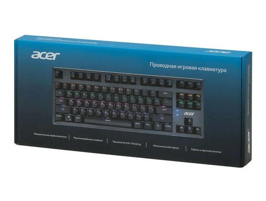 Клавиатура проводная игровая Acer OKW126 механическая черный (ZL.KBDEE.00G)