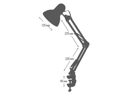 Светильник настольный Ultraflash UF-312P С02 черный